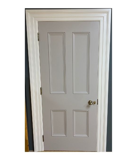 LUXURY WHITE PRIMED COTSWOLD 4 PANEL 54MM