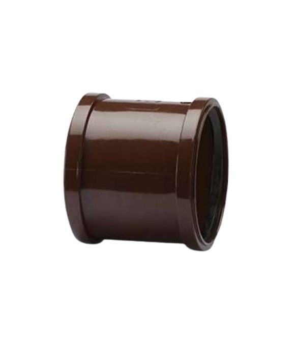 POLYPIPE SOIL COUPLER D/S 110MM BROWN