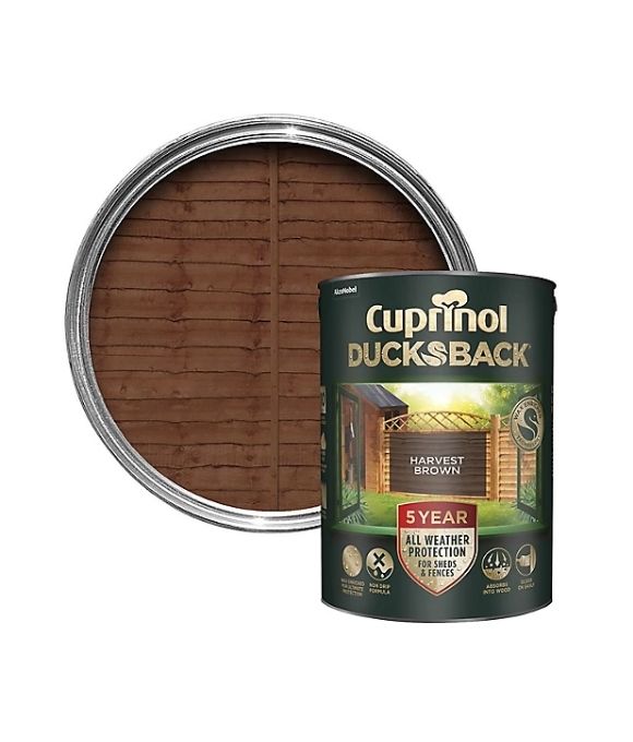 CUPRINOL DUCKS BACK HARVEST BROWN 5LT 