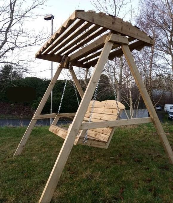 RAPH’S CURVED GARDEN SWING & CANOPY