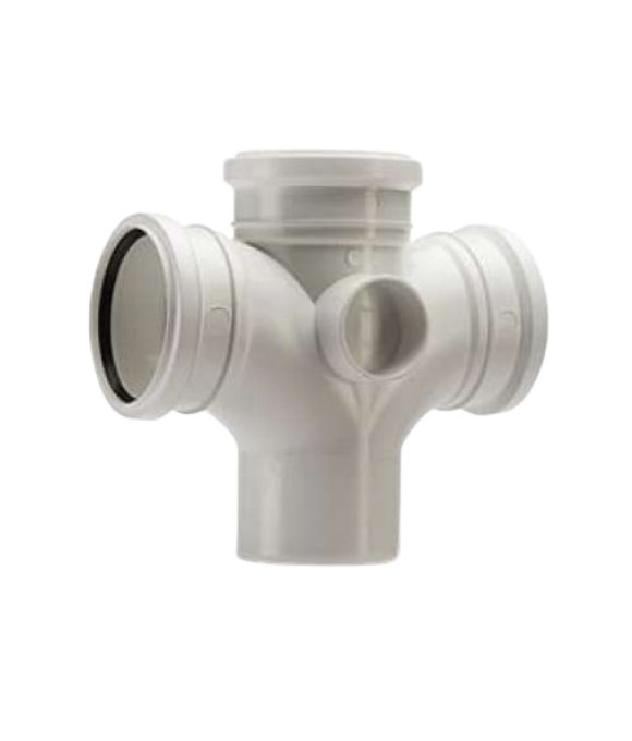POLYPIPE SOIL DOUBLE BRANCH 92.5DEG 110MM WHITE