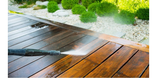 Power washing will easily strip away dirt and debris
