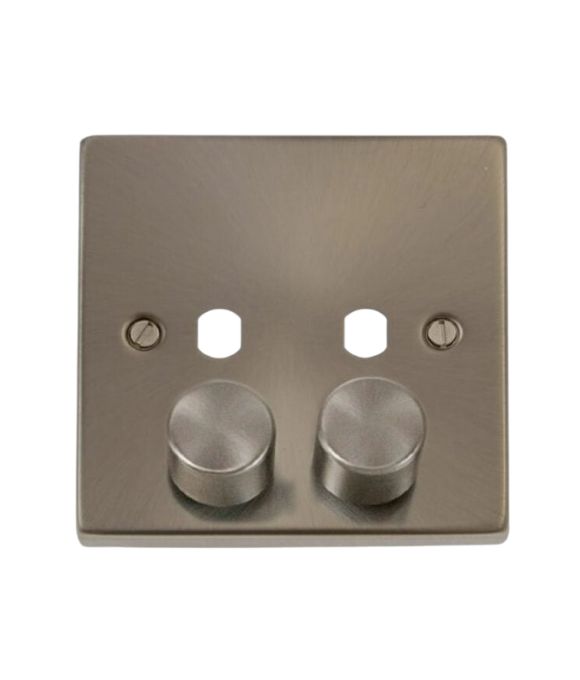 CLICK DECO 2GANG DIMMER PLATE & KNOBS