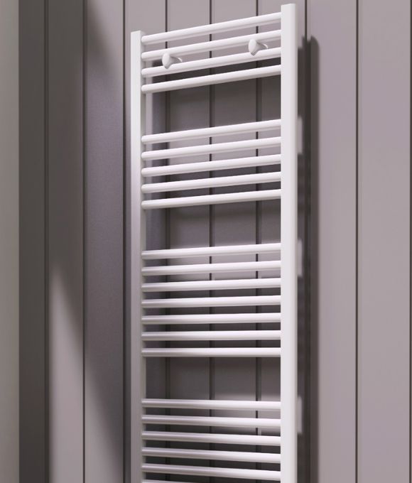 DIVA WHITE HEATED TOWEL RAIL 1800X600