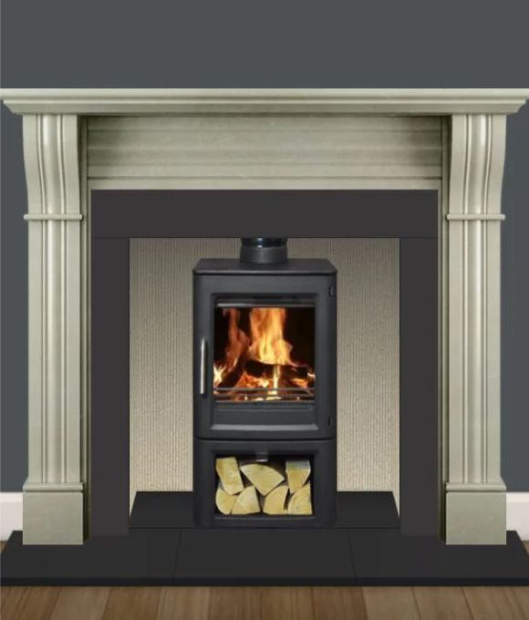 DUBLIN CORBEL 54 MOCHA BEIGE FIREPLACE