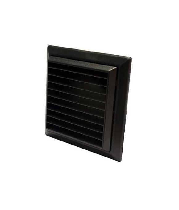 DUCT VENT LOUVERED BLACK 100MM  