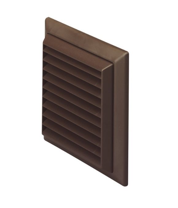 DUCT VENT LOUVERED BROWN 100MM  