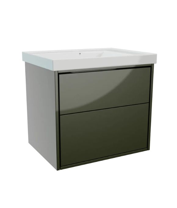 ERLA WALL HUNG TWIN DRAWER GREEN