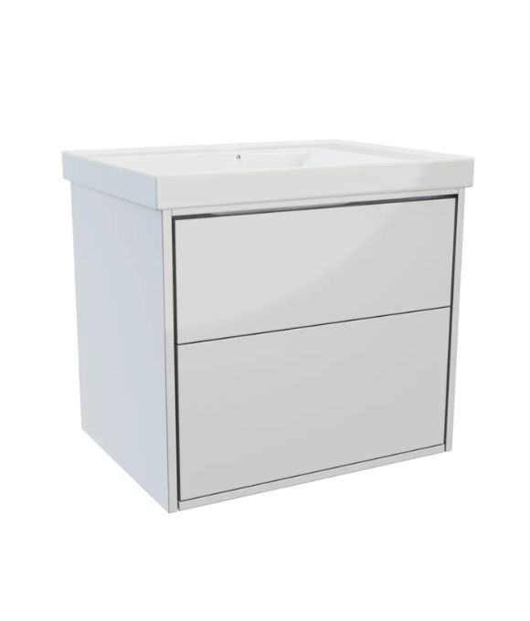 ERLA WALL HUNG TWIN DRAWER WHITE