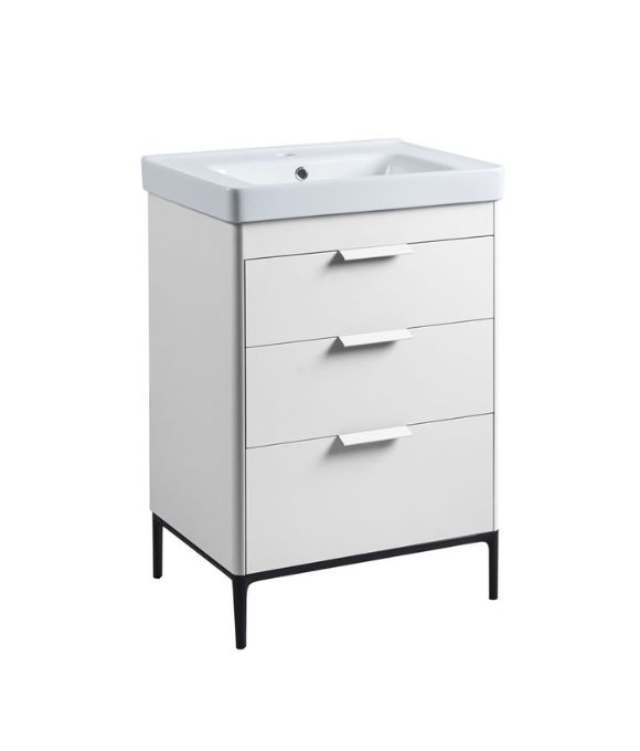 FAIRMONT 600 FLOOR STANDING UNIT GLOSS WHITE