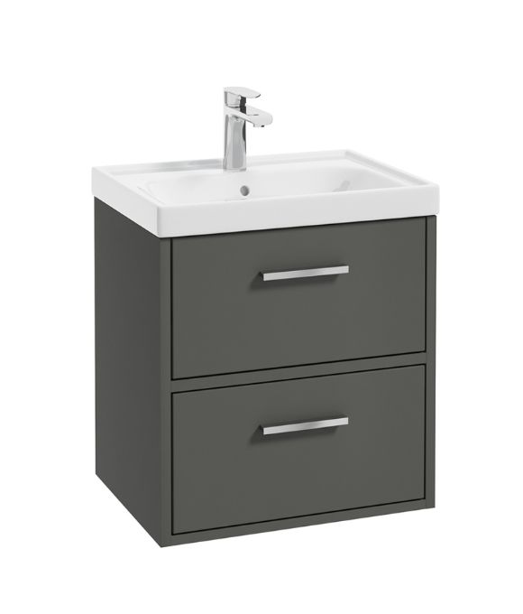 FINLAND TWO DRAWER WALL HUNG UNIT MATT DOLPHIN GREY