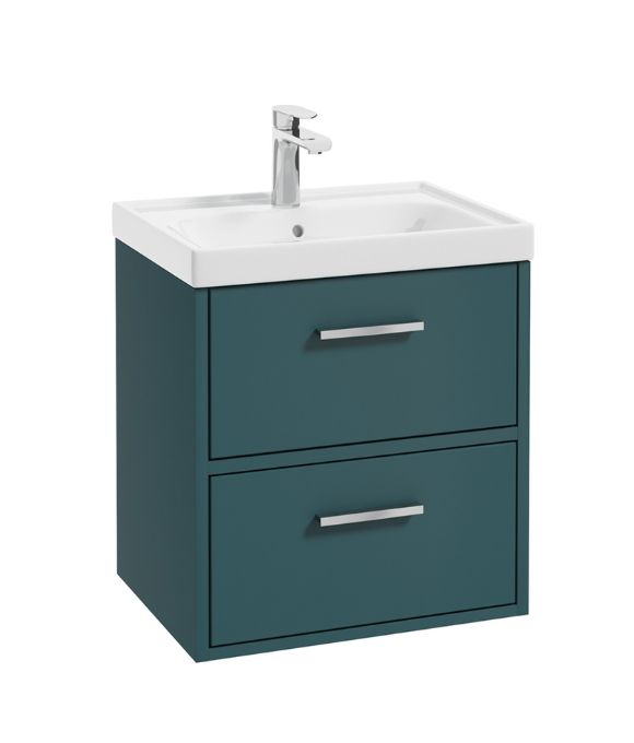 FINLAND TWO DRAWER WALL HUNG UNIT MATT OCEAN BLUE