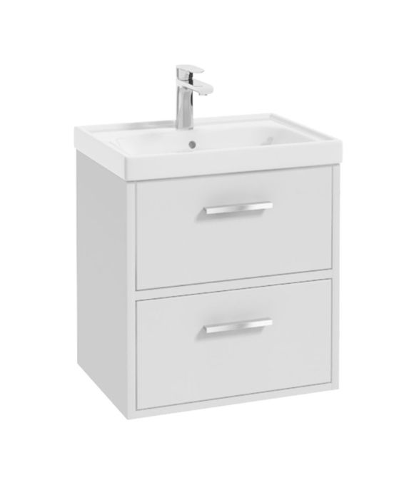 FINLAND TWO DRAWER WALL HUNG UNIT MATT WHITE