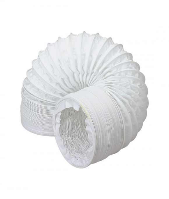 FLEXIBLE DUCT PIPE WHITE 150MM 6M