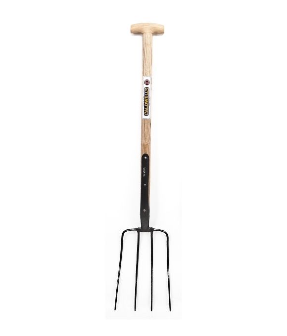 CALDWELLS MANURE FORK 4 PRONG T HANDLE 