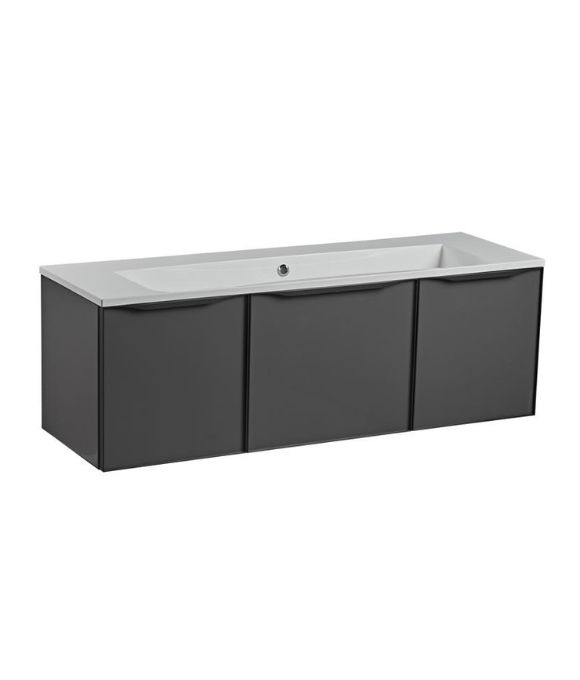 FRAME 1200 WALL MOUNTED BASIN UNIT GLOSS DARK CLAY