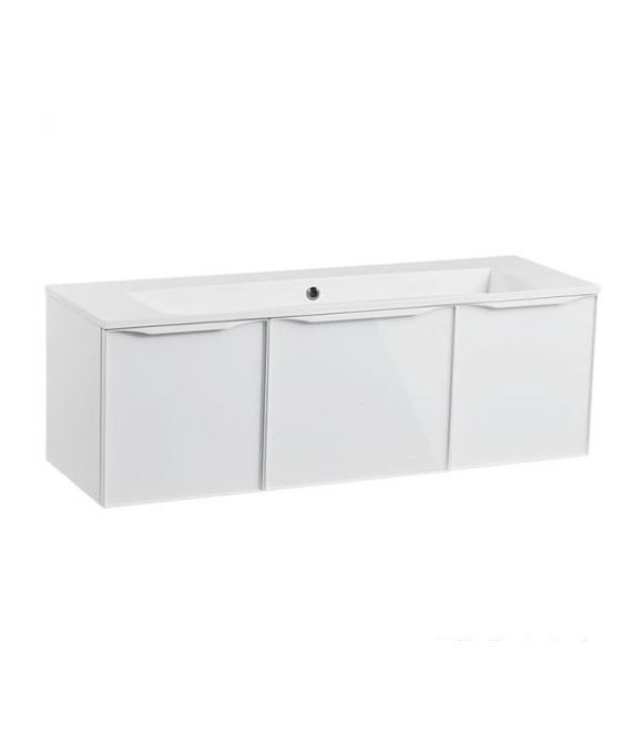 FRAME 1200 WALL MOUNTED BASIN UNIT GLOSS WHITE