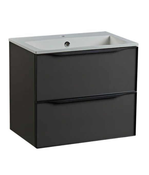 FRAME 600 WALL MOUNTED BASIN UNIT GLOSS DARK CLAY 
