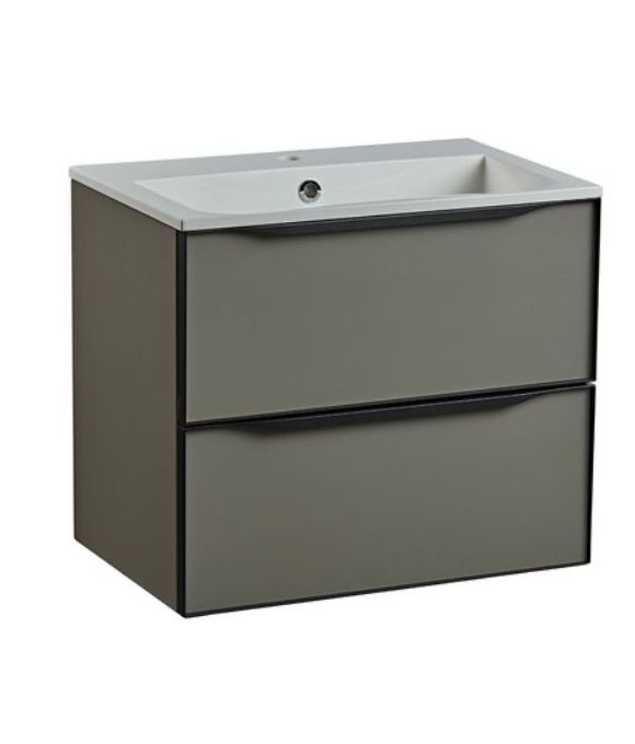 FRAME 600 WALL MOUNTED BASIN UNIT MATT LIGHT CLAY