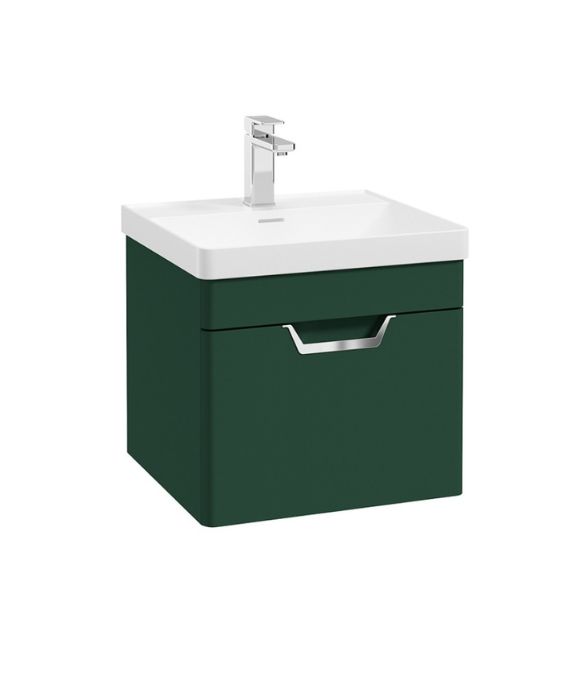 FREYA SINGLE DRAWER WALL HUNG UNIT MATT WREATH GREEN