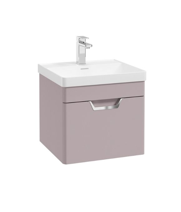 FREYA SINGLE DRAWER WALL HUNG UNIT MATT CASHMERE PINK