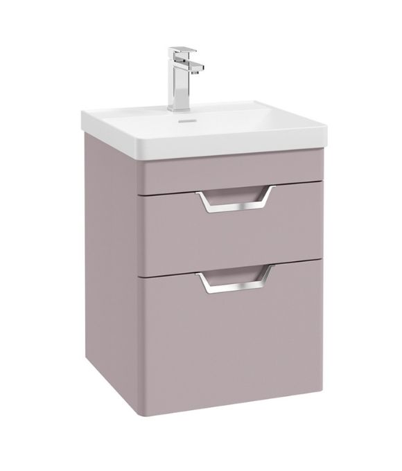 FREYA TWO DRAWER WALL HUNG UNIT MATT CASHMERE PINK