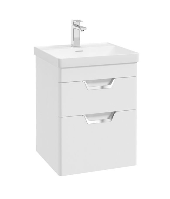 FREYA TWO DRAWER WALL HUNG UNIT MATT WHITE