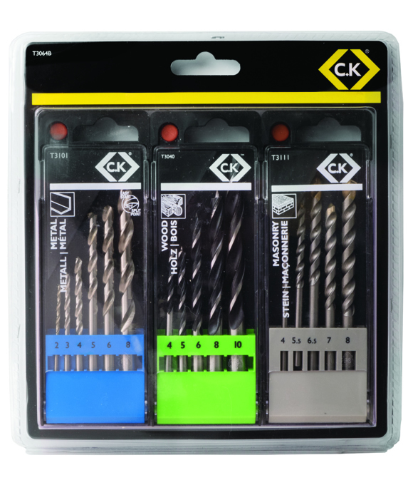 C.K. METAL MASONRY WOOD DRILL BIT SET 16PCS 