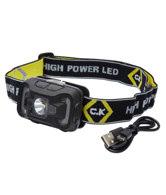 C.K. LED HEAD TORCH USB RECHARGABLE 