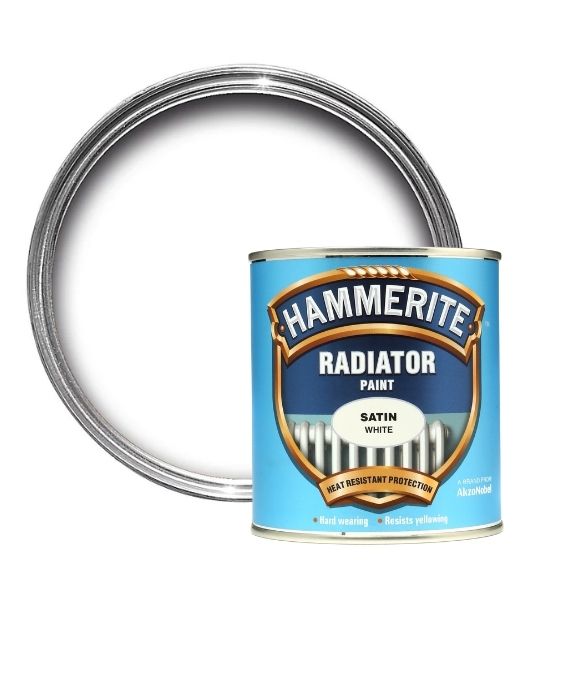 HAMMERITE RADIATOR PAINT SATIN WHITE 500ML