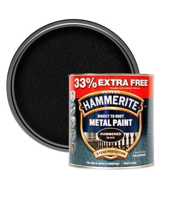 HAMMERITE HAMMERED BLACK 1LT
