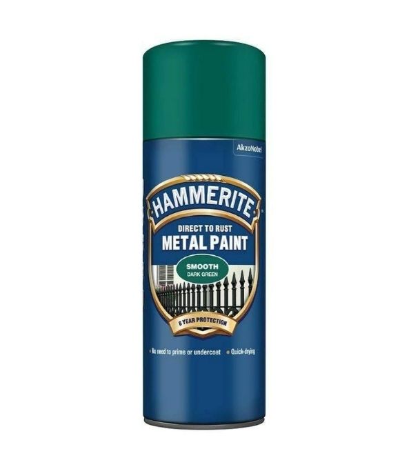 HAMMERITE SMOOTH SPRAY DARK GREEN AEROSOL 400ML