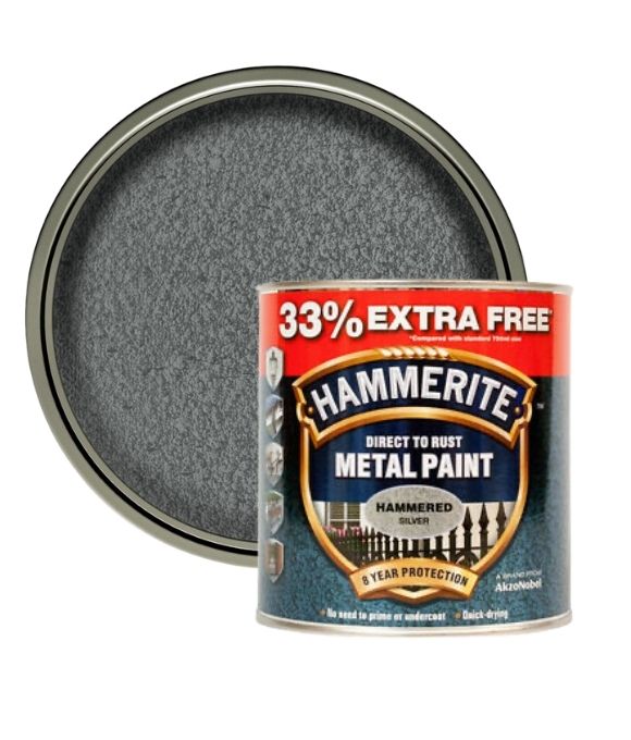 HAMMERITE HAMMERED SILVER 1LT