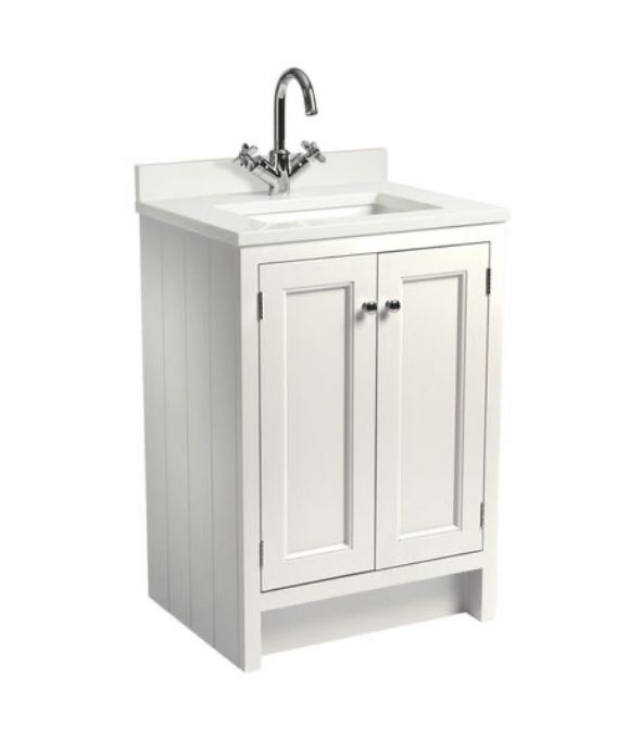 HAMPTON 600 UNDERSLUNG BASIN UNIT CHALK WHITE 