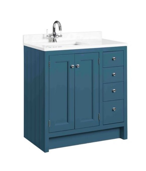HAMPTON 800 UNDERSLUNG BASIN UNIT DERWENT BLUE 