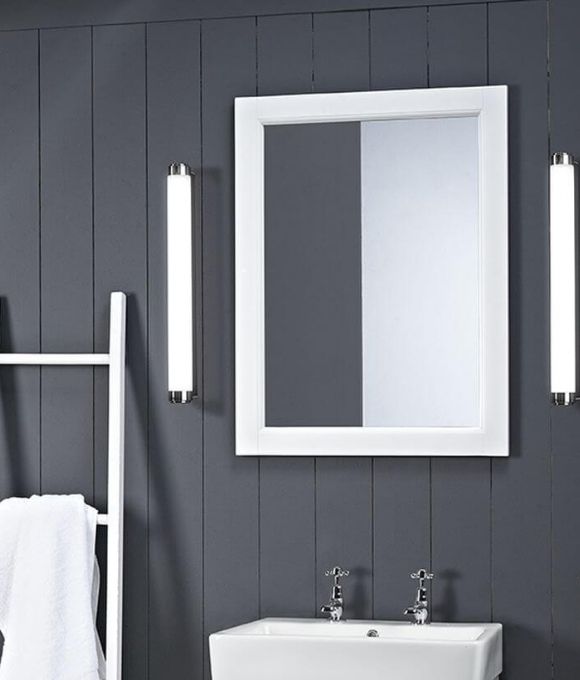 HAMPTON CLOAKROOM MIRROR CHALK WHITE