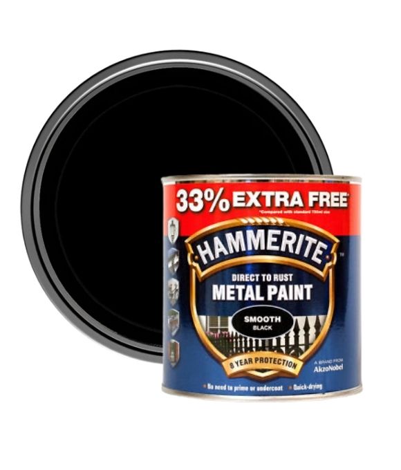 HAMMERITE SMOOTH BLACK 1LT