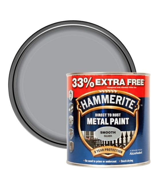 HAMMERITE SMOOTH SILVER 1LT