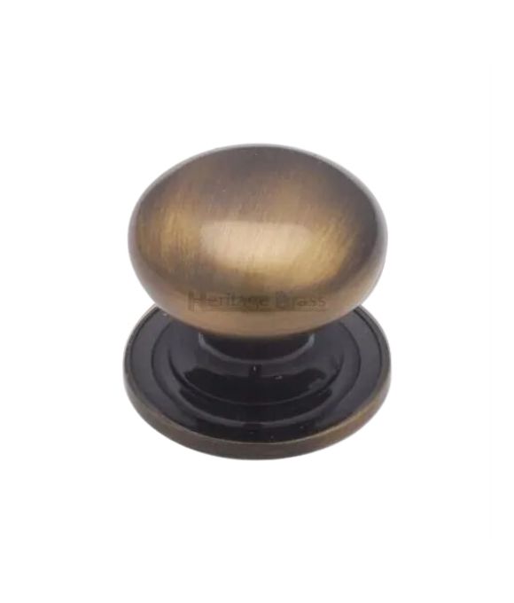 HERITAGE CABINET KNOB ANTIQUE BRASS