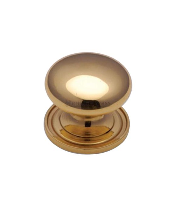 HERITAGE CABINET KNOB POLISHED BRASS