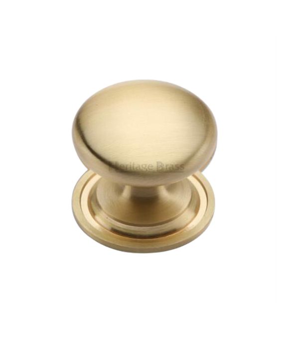 HERITAGE CABINET KNOB SATIN BRASS