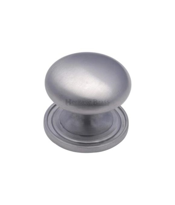 HERITAGE CABINET KNOB SATIN CHROME