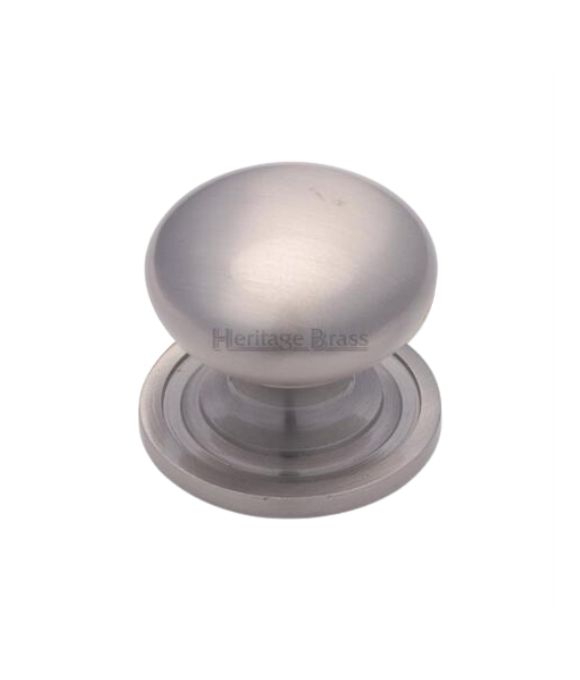 HERITAGE CABINET KNOB SATIN NICKEL