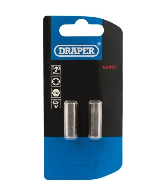DRAPER TX-STAR INSERT BIT 1/4” HEX 25MM