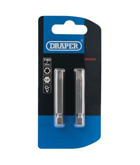 DRAPER TX-STAR INSERT 1/4” HEX 50MM