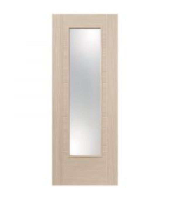 LAMINATE WHITE IVORY 5 LADDER 1 LITE CLEAR GLASS 40MM