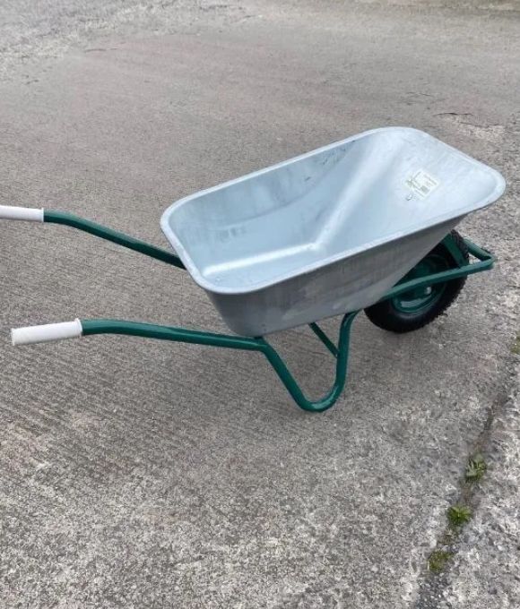 JHC ROUND TOWER BLACK/GREEN/GALV. 100LT WHEELBARROW