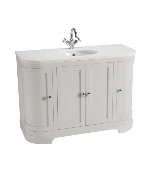 LANSDOWN CURVED UNIT LINEN WHITE