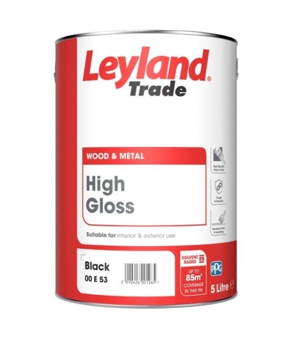 LEYLAND TRADE HIGH GLOSS BLACK 5LT