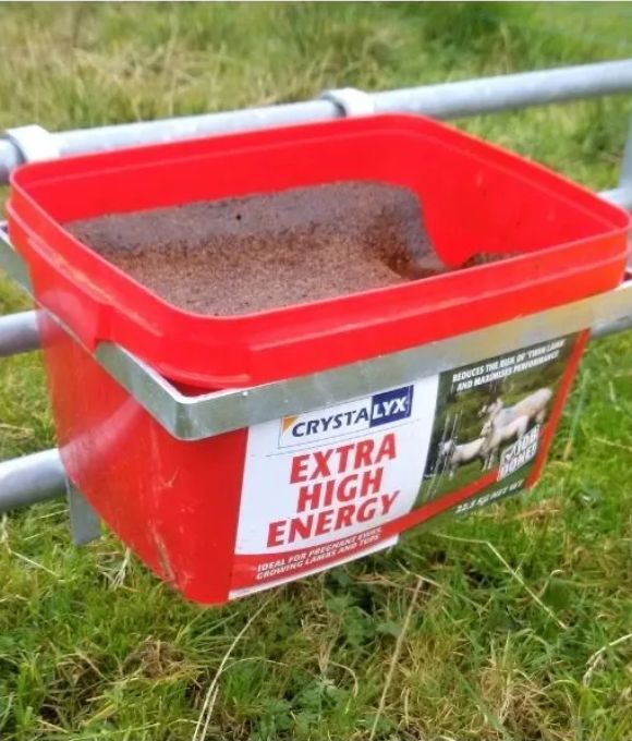 LICK BUCKET HOLDER GALVANISED RECTANGULAR